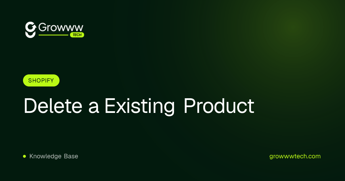 Delete a Existing Product