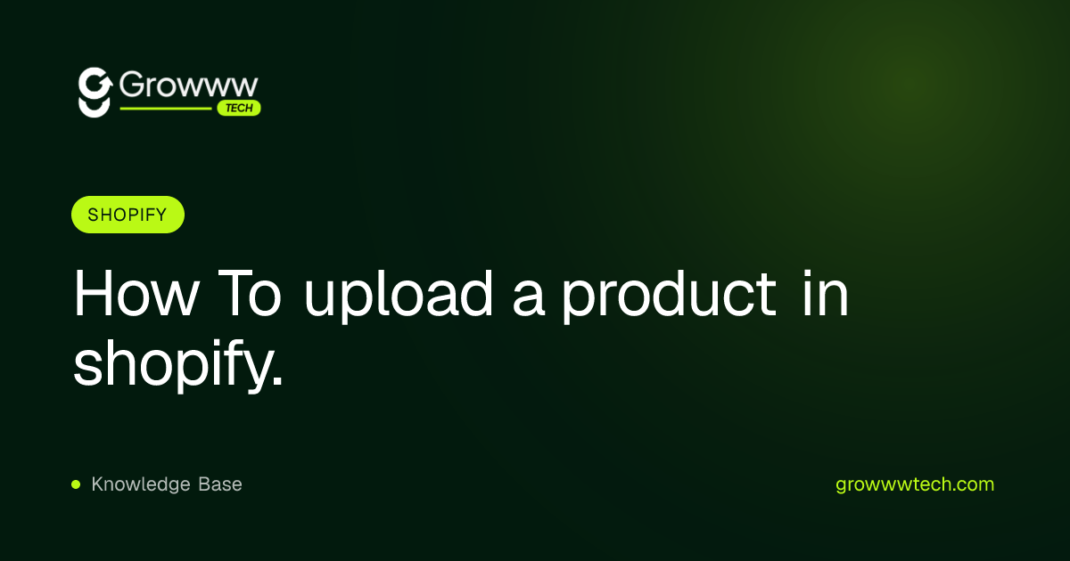 How To upload a product in shopify.