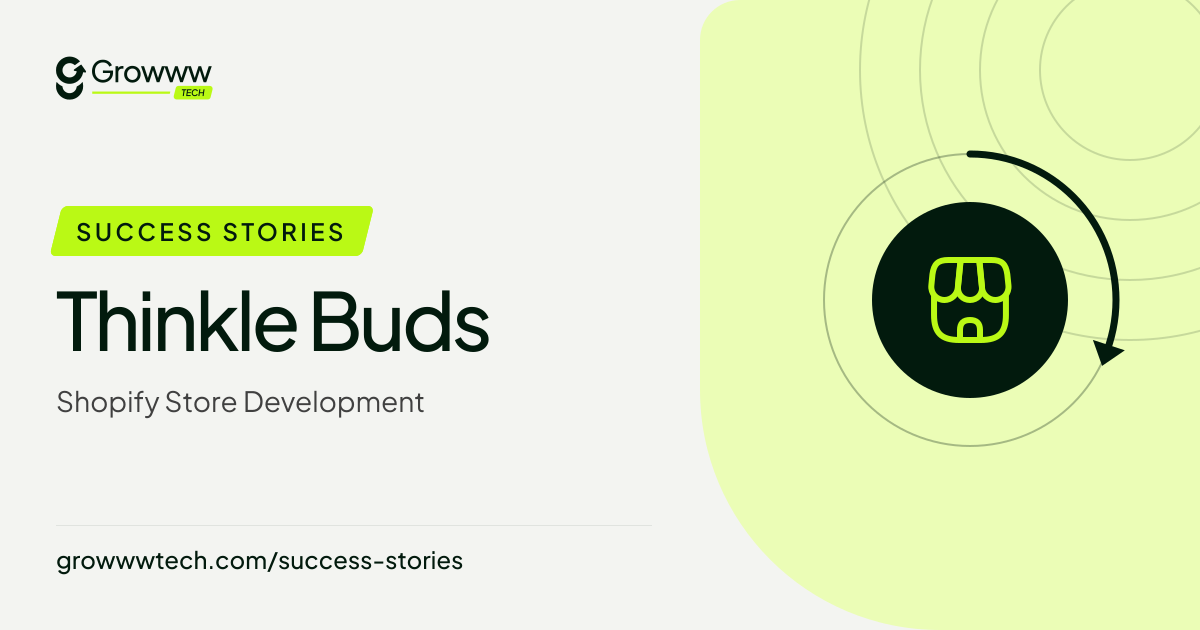Thinkle Buds Shopify Store Development case study by Growww Tech